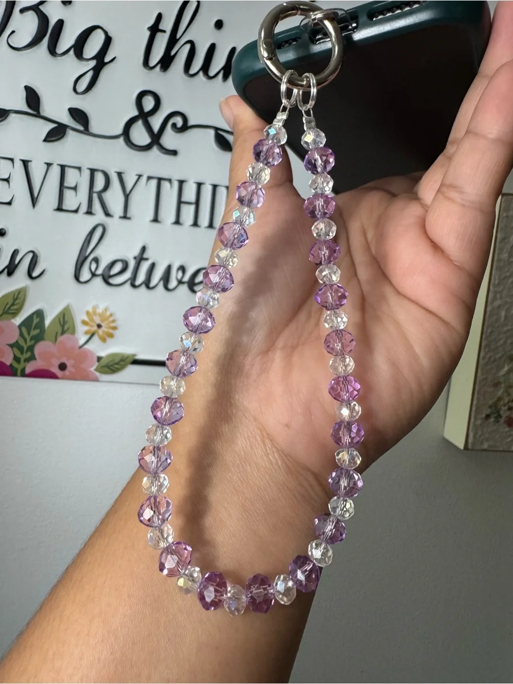 Bling Bling Crystal and Purple Phone/Key/Bag Chain #P1067
